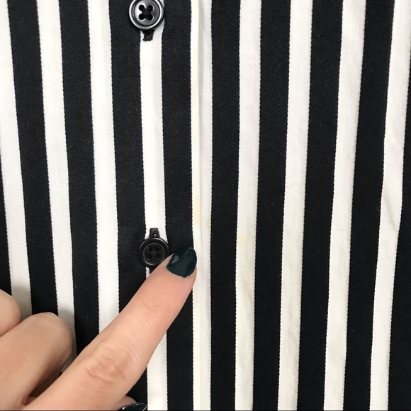 Ben Sherman black and white stripe button down - Picture 6 of 7